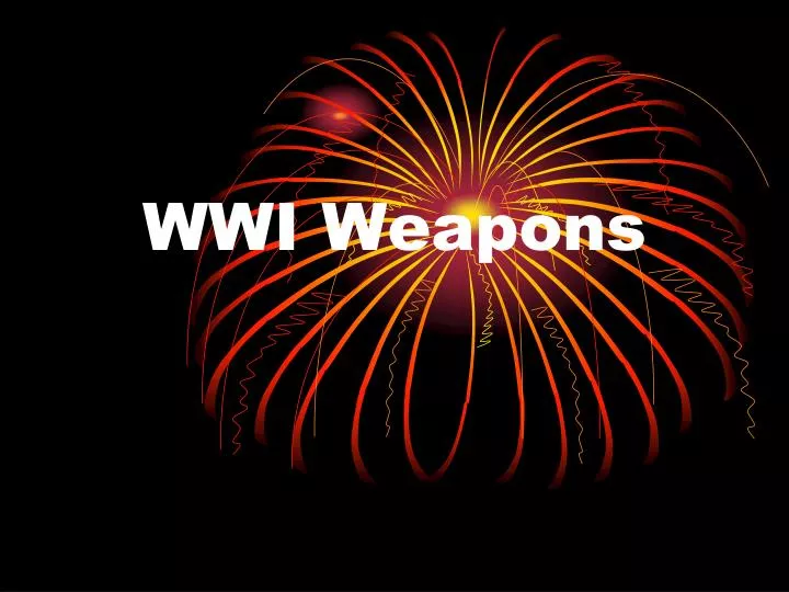 wwi weapons