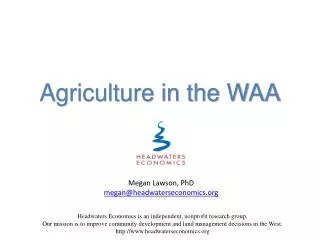 Agriculture in the WAA
