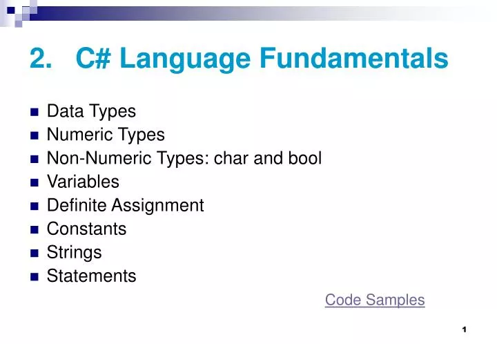 2 c language fundamentals