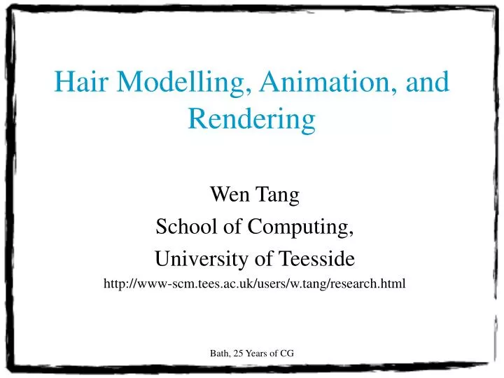 hair modelling animation and rendering