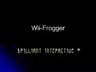 Wii-Frogger