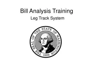 Bill Analysis Training