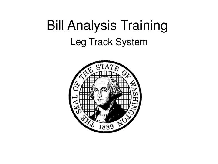bill analysis training