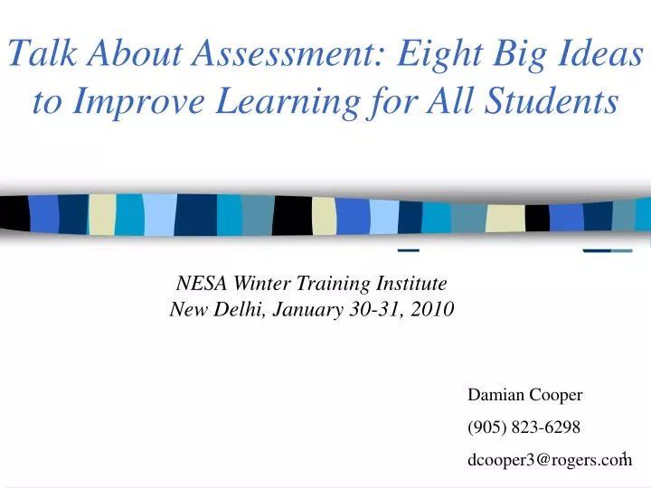 talk about assessment eight big ideas to improve learning for all students