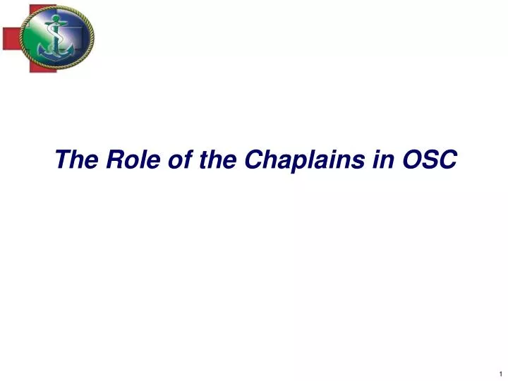 the role of the chaplains in osc