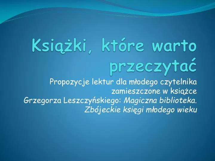 ksi ki kt re warto przeczyta