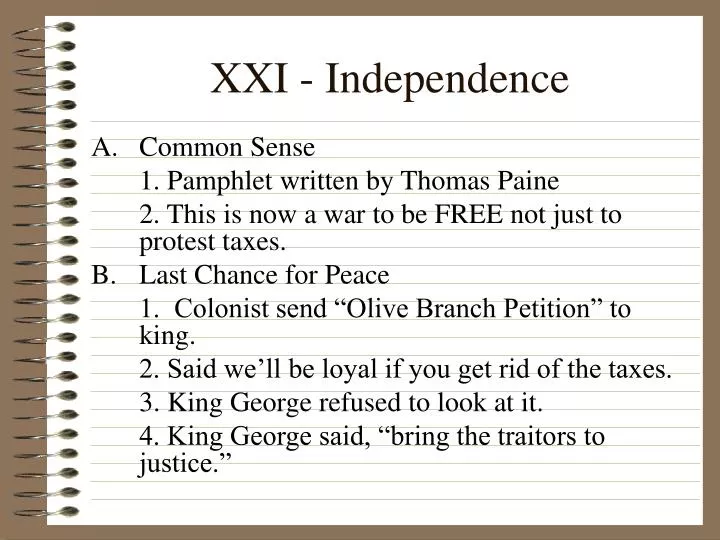 xxi independence