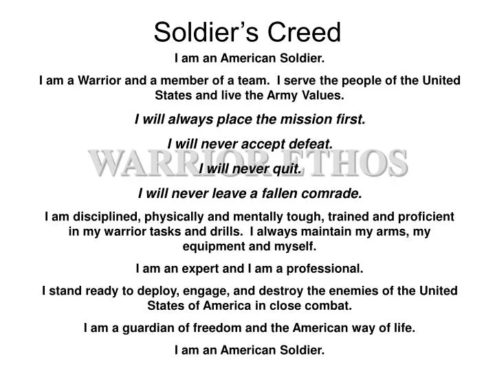 soldier s creed