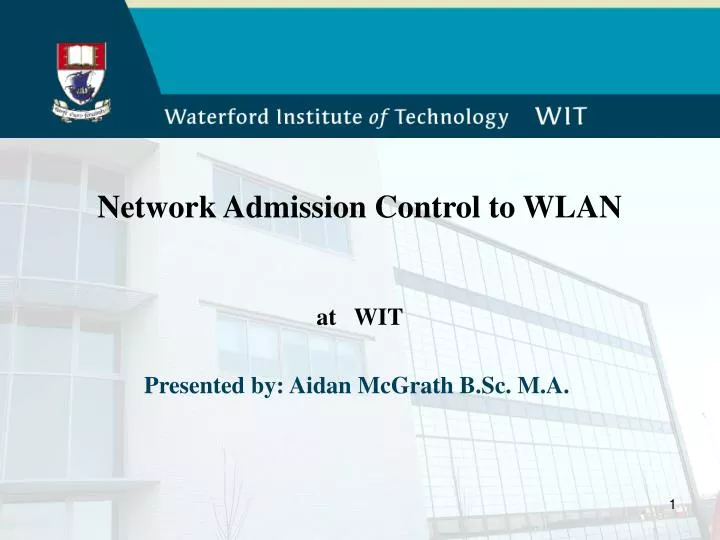 network admission control to wlan at wit