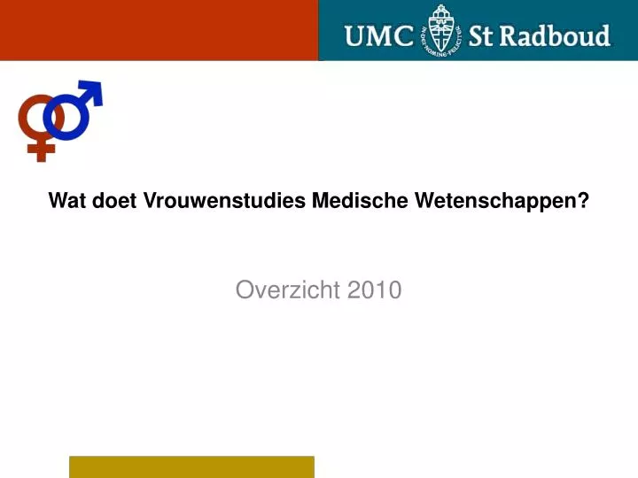 wat doet vrouwenstudies medische wetenschappen