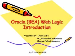 Oracle (BEA) Web Logic Introduction