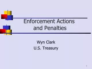 Enforcement Actions and Penalties