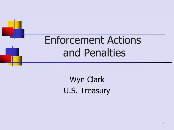 enforcement actions and penalties