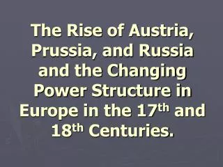 Political Changes in Eastern Europe