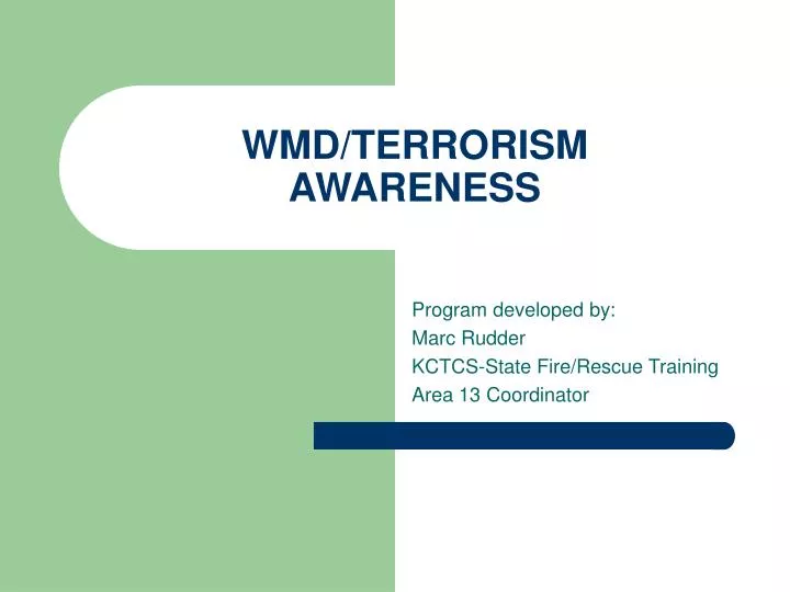 wmd terrorism awareness