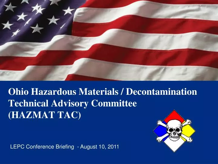 ohio hazardous materials decontamination technical advisory committee hazmat tac