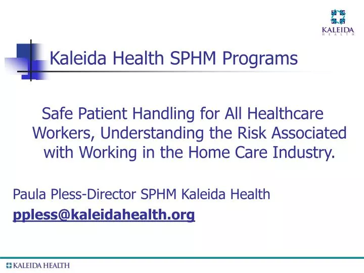 kaleida health sphm programs