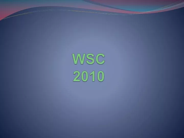 wsc 2010