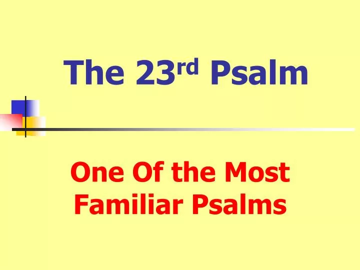 the 23 rd psalm