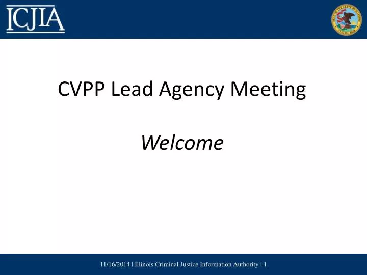 cvpp lead agency meeting welcome