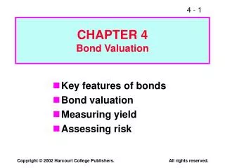 chapter 4 bond valuation
