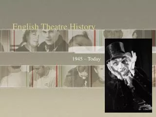 English Theatre History