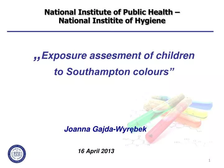 exposure assesment of children to southampton colours
