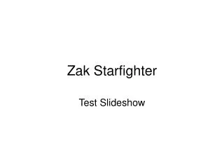 Zak Starfighter