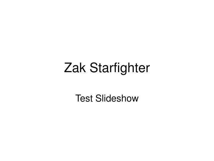 zak starfighter
