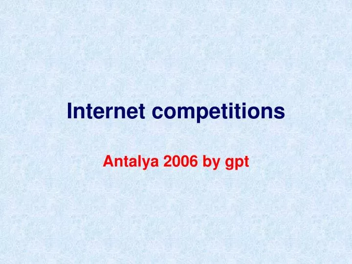 internet competitions