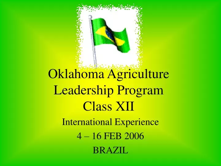 oklahoma agriculture leadership program class xii