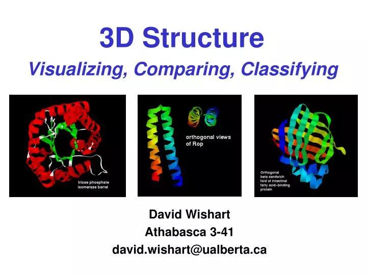 3d structure visualizing comparing classifying