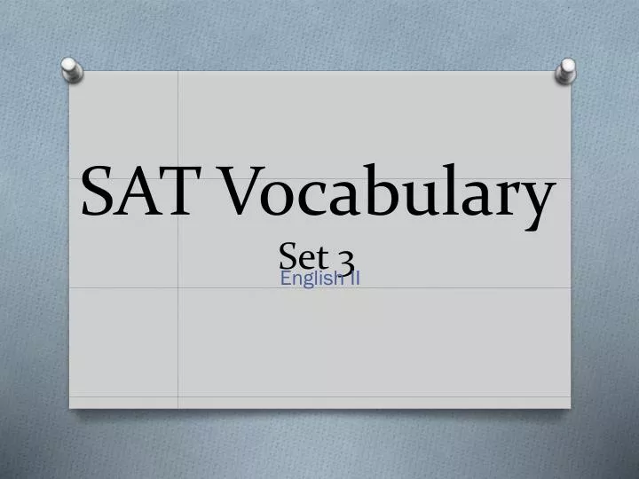 sat vocabulary set 3