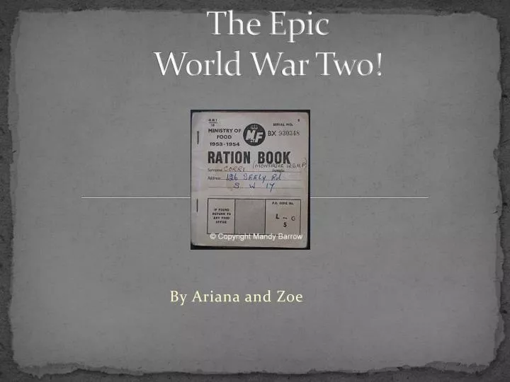 the epic world w ar t wo