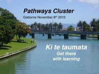 Pathways Cluster Gisborne November 8 th 2010