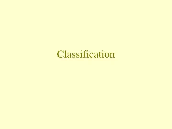 classification