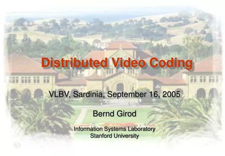 distributed video coding