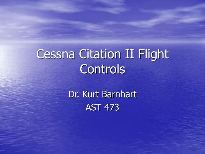 cessna citation ii flight controls