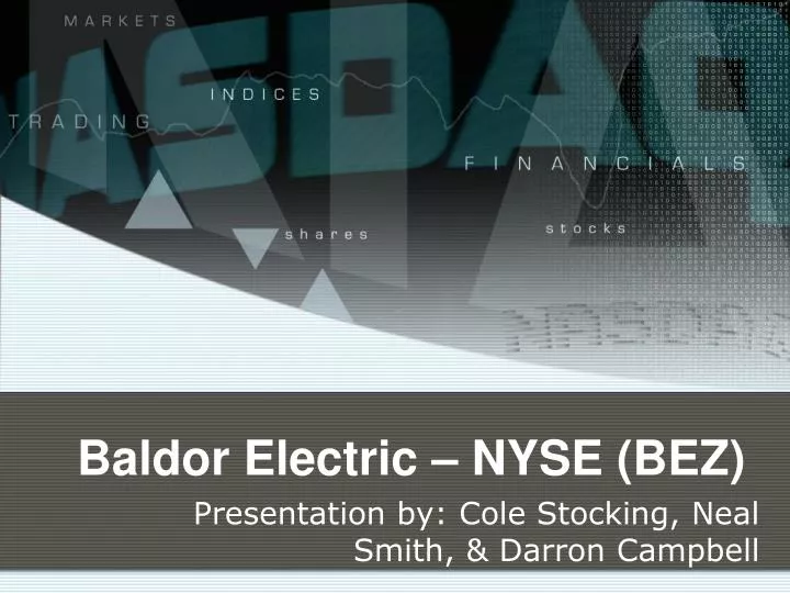 baldor electric nyse bez