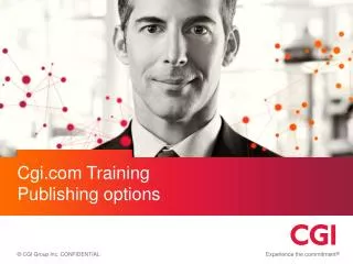 Cgi Training Publishing options