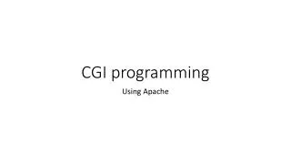 CGI programming