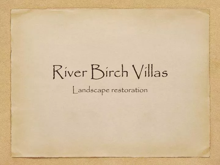 river birch villas
