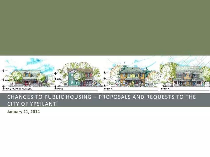 changes to public housing proposals and requests to the city of ypsilanti