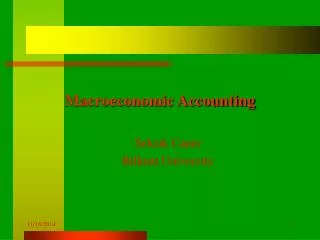 Macroeconomic Accounting