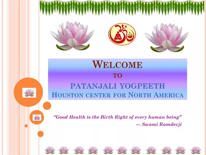 welcome to patanjali yogpeeth houston center for north america