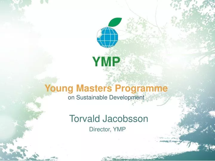 ymp young masters programme on sustainable development