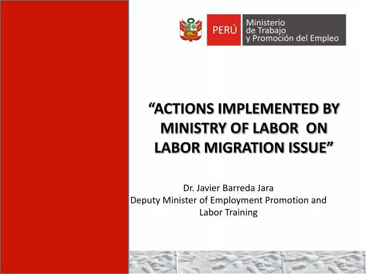 actions implemented by ministry of labor on labor migration issue