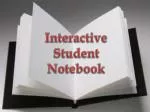 Interactive Student Notebook - slide 1