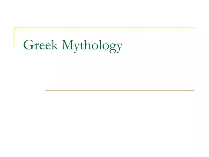 greek mythology