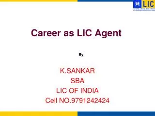 Career as LIC Agent